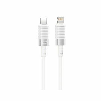 Кабель XO Brushed Silicone USB to Lightning 6A 1м білий LIDO:10644 фото