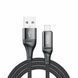 Кабель Brevia USB to Lightning 2.4А 1м, чорний box (56100BULC1) LIDO:10918 фото 1