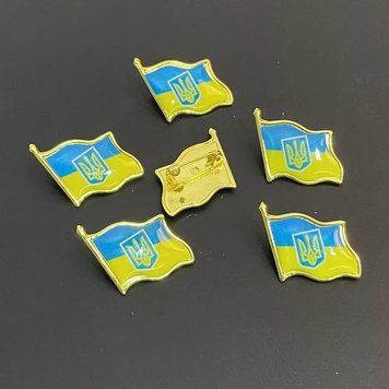 Значки Прапор України метал, силіконовий L=2см MASTER:00000062204 фото