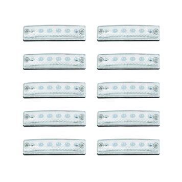 Габарит - білий - 100х10мм - 12/24V Led 6 діодів - 201306/б MASTER:00000054485 фото