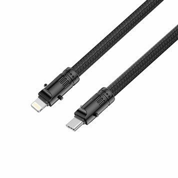 Кабель XO Lanyard Bullet Type-C to Lightning 27W 1,2м чорний LIDO:10722 фото