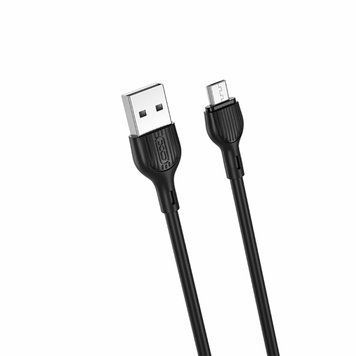 Кабель XO USB to Micro USB 2,1А 1м чорний LIDO:10726 фото