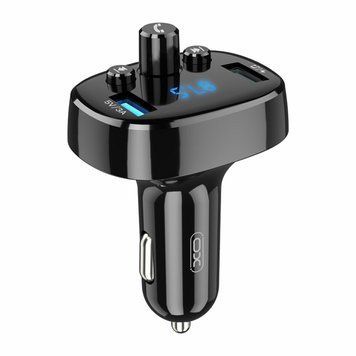 FM-трансмітер XO BCC02 Bluetooth+FM+USB Charging чорний LIDO:10745 фото