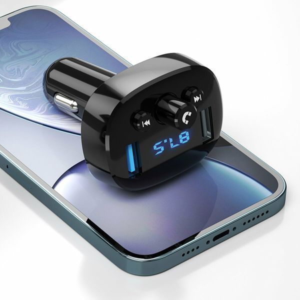 FM-трансмітер XO BCC02 Bluetooth+FM+USB Charging чорний LIDO:10745 фото